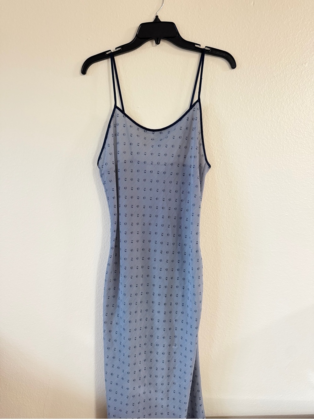 Vintage y2k Valentino navy Blue Slip Dress with rose print - Picture 5 of 6